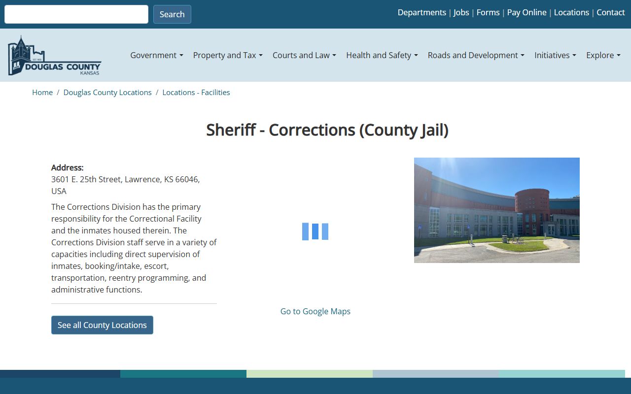 Douglas County Correctional Facility county jail listing