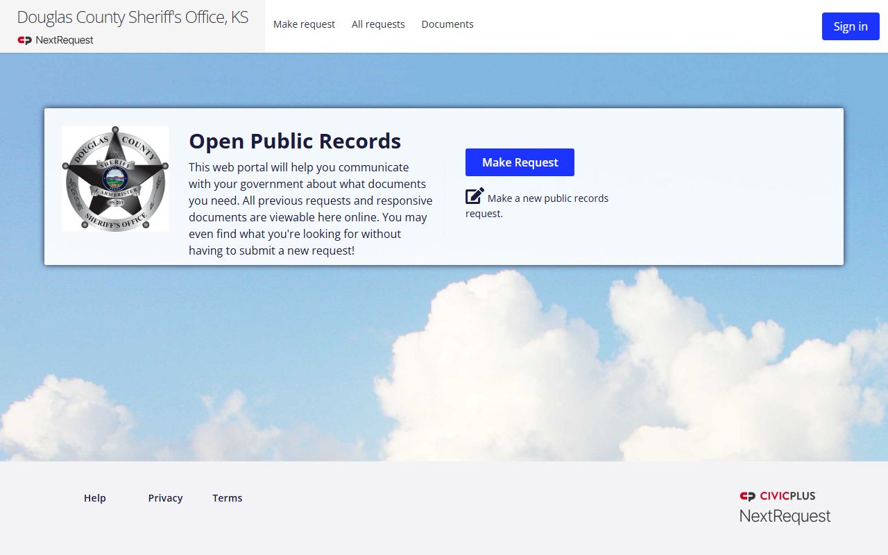 Douglas County booking photo records request portal